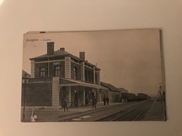 AVELGHEM - AVELGEM - La Gare - Statie Station Bahnhof With Train - Avelgem