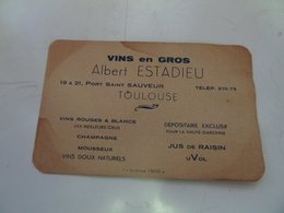 VIN En  GROS ALBERT ESTADIEU  TOULOUSE - Vino