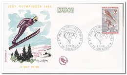 Frankrijk 1968, FDC 6 Fev. 68, Olympic Wintergames Grenoble - Winter 1968: Grenoble