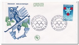 Frankrijk 1967, FDC, Winter Olympics - Winter 1968: Grenoble