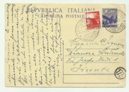 CARTOLINA POSTALE REPUBBLICA LIRE 8 + LIRE 4 1948 FG - 1946-60: Marcophilie