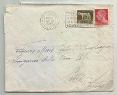 FRANCOBOLLI CENT. 5 + 20 IMPERIALE 1938 SU BUSTA - Poststempel