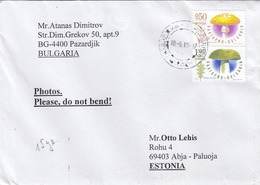 GOOD BULGARIA Postal Cover To ESTONIA 2019 - Good Stamped: Mushrooms - Covers & Documents