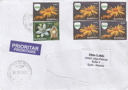 GOOD ROMANIA Postal Cover To ESTONIA 2019 - Good Stamped: Flowers - Briefe U. Dokumente