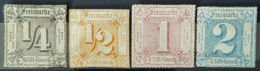 THURN AND TAXIS 1862 - MLH - Mi 26, 28, 29, 30 - 1/4g 1/2g 1g 2g - Nuevos