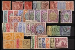 1863-1932 MOSTLY MINT ASSEMBLY On A Stock Card, Includes 1863-67 1d Vermilion Unused, 1872 1d (x3, Two Mint And One Wmk  - Autres & Non Classés