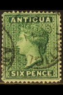 1884-87 6d Deep Green, SG 29, With 'Moreton Evans' RE-ENTRY (position 26), Cds Used. For More Images, Please Visit Http: - Otros & Sin Clasificación