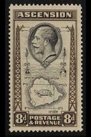 1934 8d Black And Sepia, Variety "teardrop Flaw", SG 27a, Very Fine Mint. For More Images, Please Visit Http://www.sanda - Ascensione