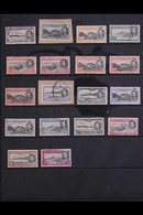 1938-53 KGVI Definitives Complete Basic Set (½d To 10s, SG 38/47), Plus A Couple Of Perf Variants, Very Fine Used. (18 S - Ascensión