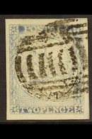 NEW SOUTH WALES 1850 2d Ultramarine Sydney View Plate III, Double Lines On Bale, SG 30c, Superb With Four Large Margins  - Other & Unclassified