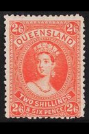 QUEENSLAND 1895 2s.6d Vermilion Chalon On Thin Paper, SG 162, Fine Mint For More Images, Please Visit Http://www.sandafa - Other & Unclassified