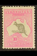 1915 10s Grey And Bright Aniline Pink, Wmk Narrow Crown, Kangaroo, SG 43a, Very Fine And Fresh Mint. For More Images, Pl - Other & Unclassified
