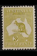 1915-27 3d Light Olive Roo Die IIB, SG 37e, Very Fine Mint Very Fresh. For More Images, Please Visit Http://www.sandafay - Otros & Sin Clasificación
