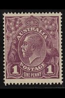 1918 1d Violet KGV Head With 'RA' JOINED Variety, SG 57f, Very Fine Mint, Fresh. For More Images, Please Visit Http://ww - Altri & Non Classificati