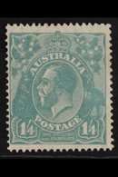 1926-30 1s4d Pale Greenish Blue KGV Head Perf 14, SG 93, Fine Mint, Very Fresh. For More Images, Please Visit Http://www - Sonstige & Ohne Zuordnung