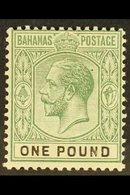 1912-19 £1 Dull Green & Black, Wmk Mult Crown CA, SG 89, Fine Mint. For More Images, Please Visit Http://www.sandafayre. - Altri & Non Classificati