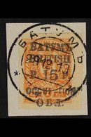 1919 (27 Nov) 15r On 1k Orange Imperf, SG 20, Very Fine Used Tied To Piece. For More Images, Please Visit Http://www.san - Batum (1919-1920)