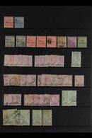 1885-1891 INTERESTING ASSEMBLY On Stock Pages, Mint And Used Stamps, Includes 1885-87 Overprints Wmk CA 3d Mint, Wmk CC  - Autres & Non Classés
