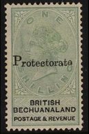 1888 1s Green & Black "Protectorate" Overprint, SG 46, Fine Mint Large Part Gum, Fresh. For More Images, Please Visit Ht - Other & Unclassified