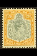 1938-53 12s6d Grey And Pale Orange, Perf 14 On Chalky Paper, SG 120b, Never Hinged Mint. For More Images, Please Visit H - Bermudes