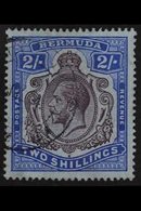 KGV RARE WATERMARK ERROR 1918-22 (wmk Mult Crown CA) KGV 2s Purple And Blue/blue With WATERMARK REVERSED, SG 51bx, Very  - Bermuda