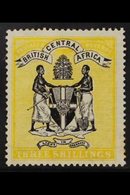 1896 3s Black & Yellow, SG 38, Mint With Small Gum Faults For More Images, Please Visit Http://www.sandafayre.com/itemde - Nyasaland (1907-1953)