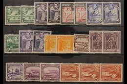 1938-52 Pictorials Complete Set With Most Perforation Types, SG 308/19b, Very Fine Mint. Includes Both $2 & All Three $3 - Britisch-Guayana (...-1966)