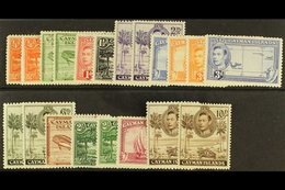 1938-48 Complete Set, SG 115/126, With Some Additional Perfs Or Shades To 2s And 10s, Superb Never Hinged Mint. (20 Stam - Kaimaninseln