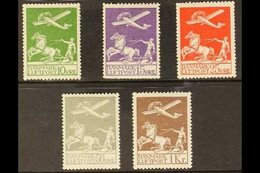 1925-29 Air Complete Set (SG 224/28, Facit 213/17, Michel 143/45 & 180/81), Fine Mint, 15o & 25o With Some Short Perfs,  - Other & Unclassified