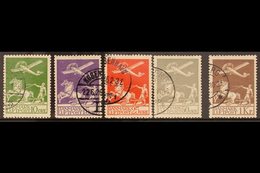 1925-29 AIR POST. An Attractive, Air Post Complete Set, SG 224/228, Michel 143/145 And 180/181, Very Fine Cds Used. (5 S - Other & Unclassified