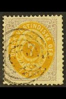 1873-1902 7c Yellow-ochre And Slate Lilac, SG 20, With Neat Target Cancel.  For More Images, Please Visit Http://www.san - Dänisch-Westindien