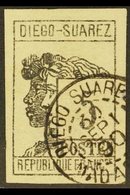 DIEGO-SUAREZ 1890 5c Grey-black, Imperforate, Yvert 7, SG 7, Very Fine Used, 4 Margins. For More Images, Please Visit Ht - Otros & Sin Clasificación