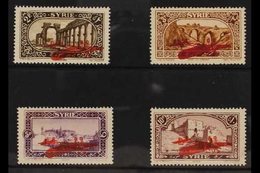 SYRIA 1926 Air Post Set, Variety "INVERTED SURCHARGES", Maury 34b, 35a, 36b/37b, SG 192a/95a. Fine Mint (4 Stamps) For M - Other & Unclassified