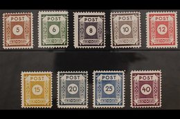 RUSSIAN ZONE EAST SAXONY 1945 COSWIG Local Postmaster Perforation 11½ Complete Set, Michel 42/50 D III, Never Hinged Min - Andere & Zonder Classificatie