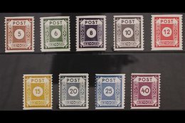 RUSSIAN ZONE EAST SAXONY 1945 GROSSROHRSDORF Local Postmaster Perforation ImperfxP10½ Complete Set, Michel 42/50 E, Neve - Other & Unclassified