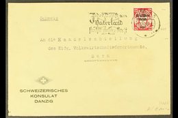 1939 (11 DEC) Printed Cover From The Swiss Consulate In Danzig To Bern, Bearing Germany 1939 Rpf Surcharge On 25pf Of Da - Otros & Sin Clasificación