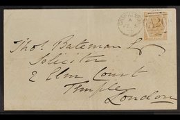 1873 (Feb 5th) Cover To London Bearing GB 1872 QV 6d Pale Buff Plate 11, (SG Z47), Tied By Complete & Upright Gibraltar  - Gibilterra