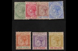 1898 Reissue In Sterling Set Complete, SG 39/45, Very Fine Mint. (7 Stamps) For More Images, Please Visit Http://www.san - Gibilterra