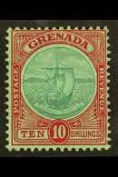 1908 10s Green And Red/green, SG 83, Very Fine Mint. For More Images, Please Visit Http://www.sandafayre.com/itemdetails - Granada (...-1974)