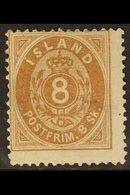 1873 8sk Brown, Fac 3, Fresh Mint, Part Og, Centered High But Fresh.  For More Images, Please Visit Http://www.sandafayr - Autres & Non Classés