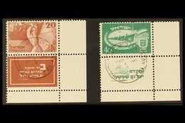 1950 2nd Anniv Of Independence, Full Tabbed Corner Pairs, SG 29/30, Very Fine Used. (2 Stamps) For More Images, Please V - Otros & Sin Clasificación