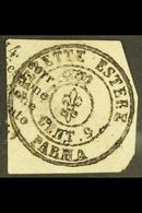 PARMA NEWSPAPER TAX 1852 9c Parma Handstamp On Piece, Sass B1, Very Fine And Fresh For More Images, Please Visit Http:// - Ohne Zuordnung