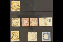 1861-1863 FINE USED CLASSICS GROUP On A Stock Card, Includes Sardinia 1861-63 10c On Piece (3 Margins), Neapolitan Provi - Unclassified