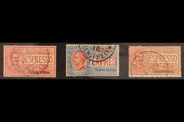 ERITREA EXPRESS 1907-21 Set (Sass S. 50, SG E31, E34 & E53), Fine Used. (3 Stamps) For More Images, Please Visit Http:// - Altri & Non Classificati