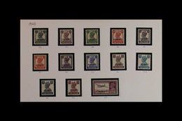 1945 - 1957 COMPLETE MINT COLLECTION Mint/never Hinged Basic Basic Mint Collection With 1945 Ovpts On India, 1948 Geo VI - Koeweit