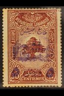 1945 5p On 30c Red Brown, Postal Tax. Lebanese Army, SG T289, Mint With Tiny Perf Tear. Rare Stamp. For More Images, Ple - Líbano