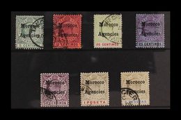 1905-07 Complete Overprinted Set On Gibraltar, SG 24/30, Fine Used, The 20c Is Faded, But All Others Fine To Very Fine.  - Other & Unclassified