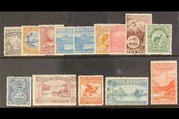 1898 Mt. Cook Set Complete Incl 2½d "Wakatipu", SG 246/59, Fine To Very Fine Mint. (½d And 1d No Gum). (14 Stamps) For M - Other & Unclassified