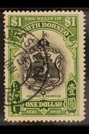 1931 $1 Black And Yellow- Green Anniversary, SG 300, Fine Cds Used. For More Images, Please Visit Http://www.sandafayre. - Borneo Septentrional (...-1963)