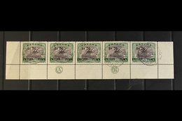 1931 1s3d On 5s Black And Deep Green, SG 123, Complete Lower Row Of The Sheet Showing JBC Imprint, Fine Port Moresby Cds - Papua-Neuguinea